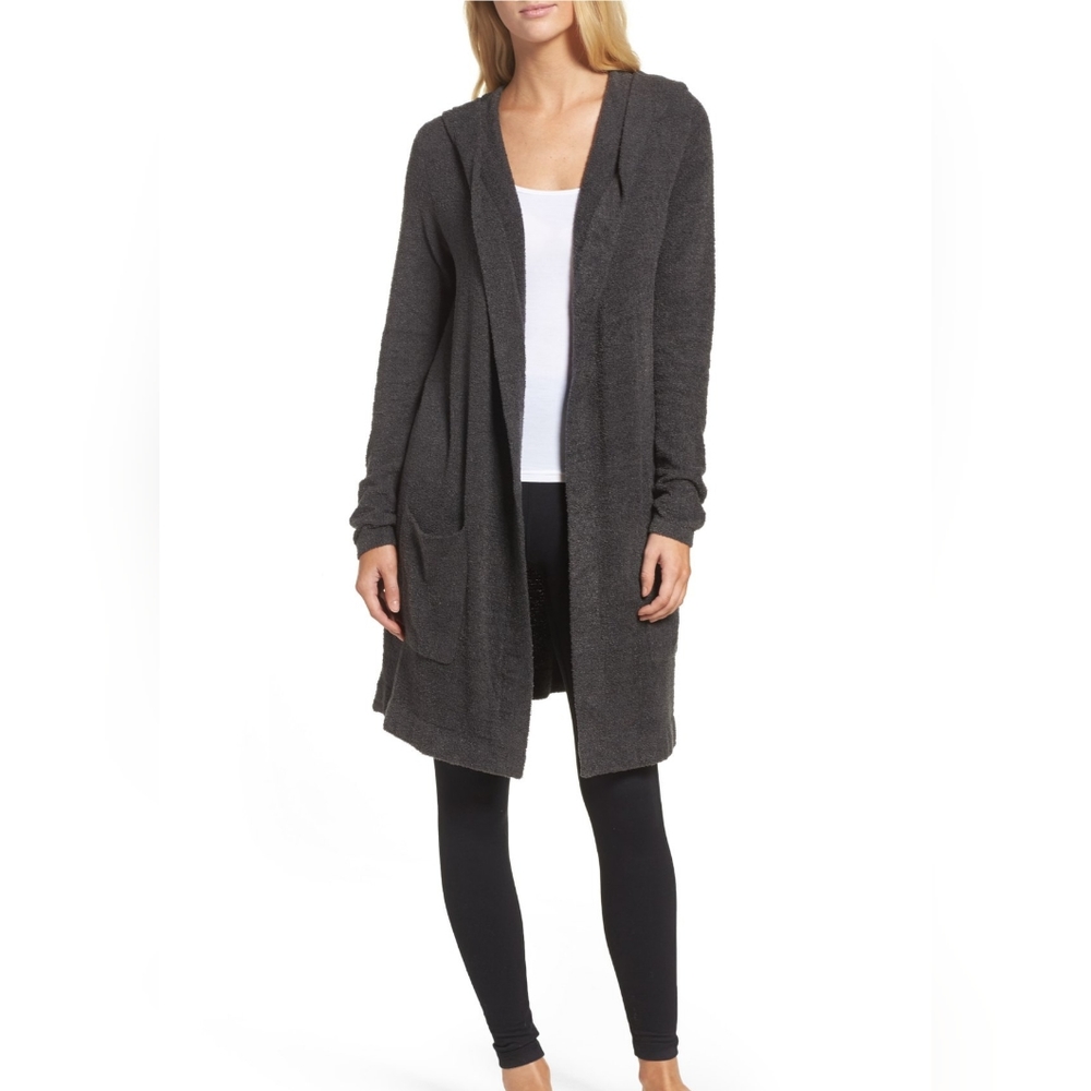 Barefoot Dreams Cozylite Chic Relaxed Hooded Long Cardi